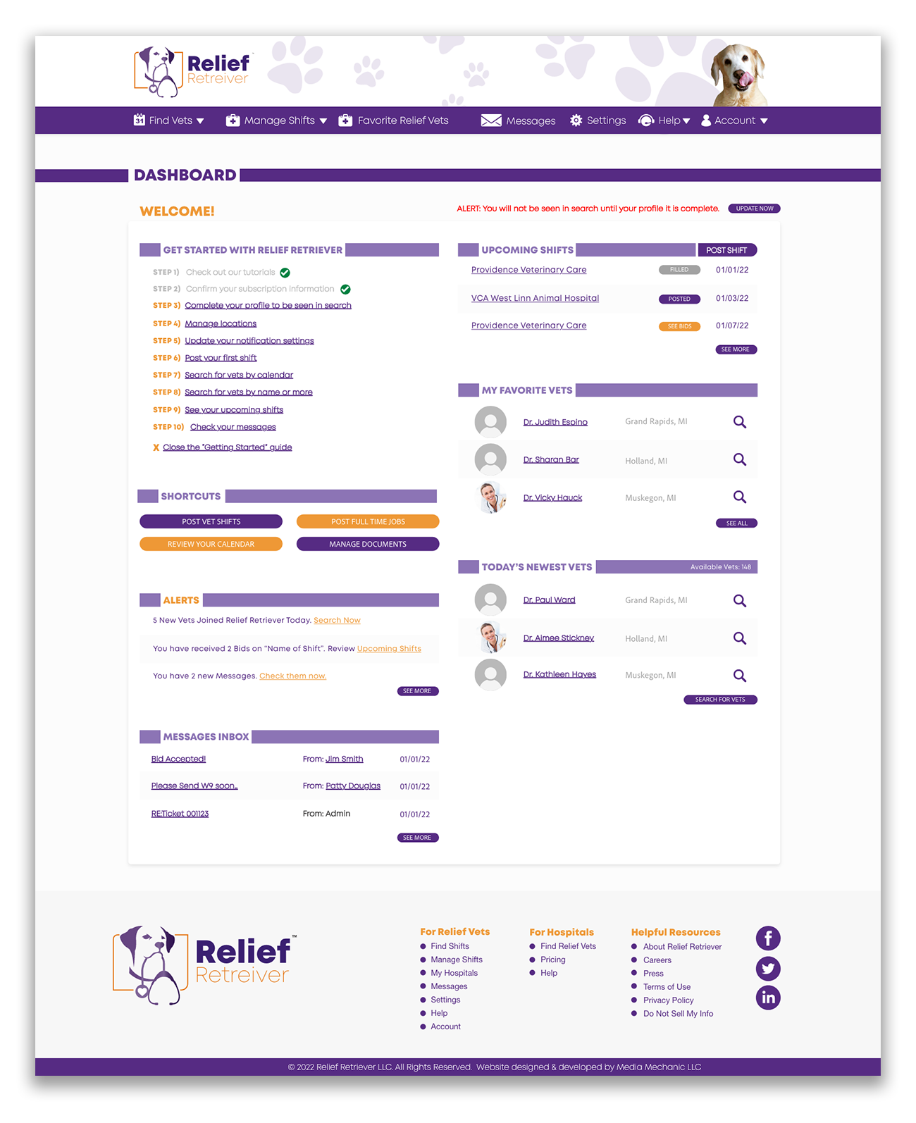 ReliefRetriever application