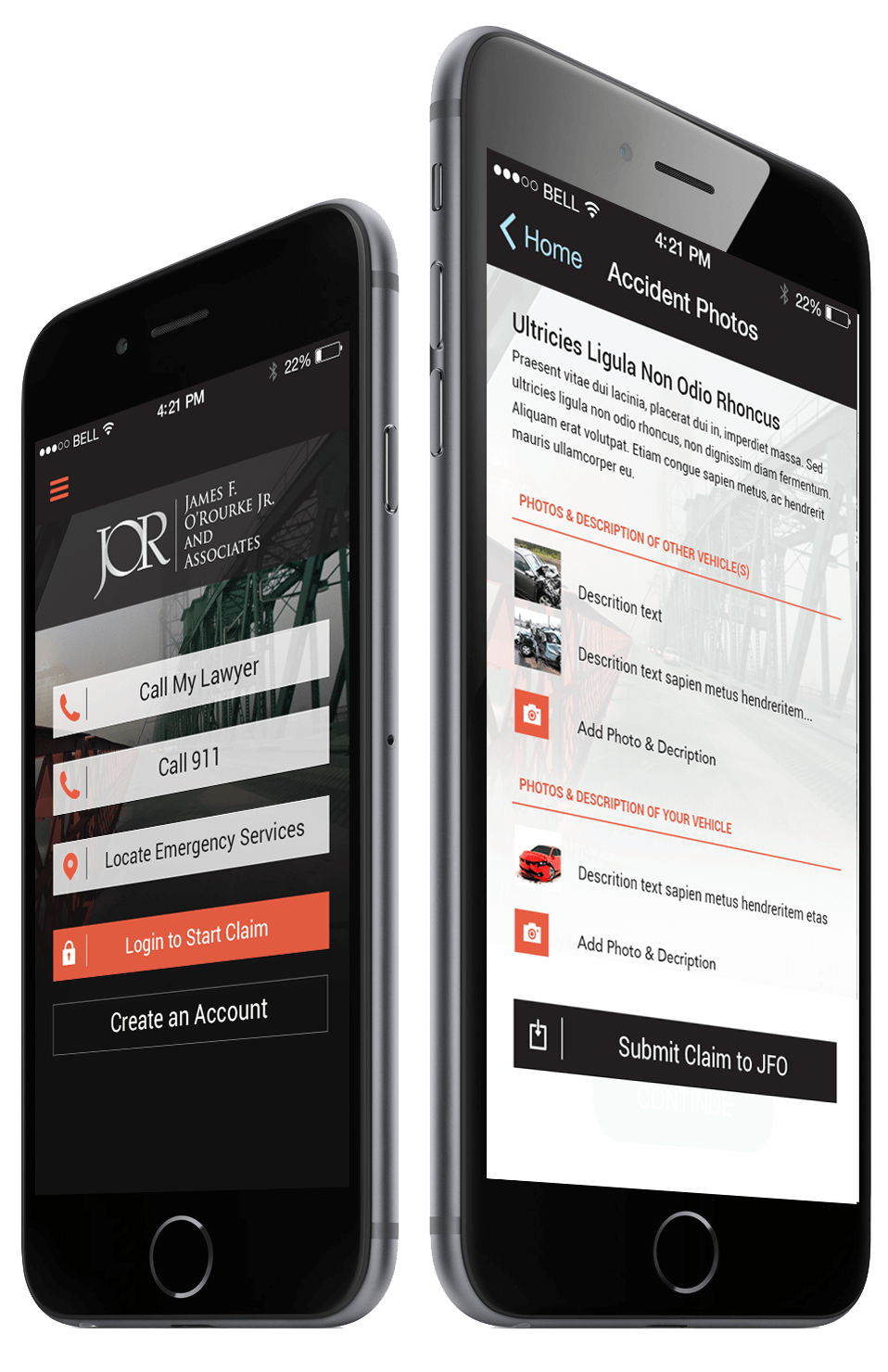 JOR Law Firm App for iOS & Android