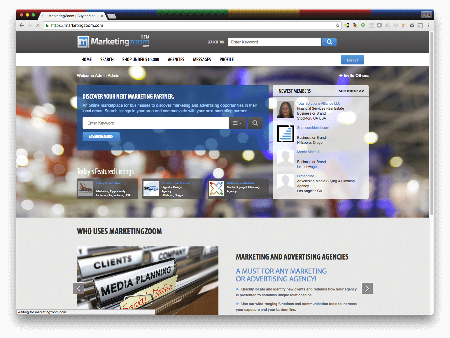 Marketing Zoom Website Application