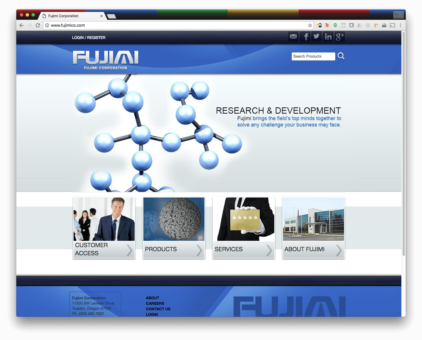 Fujimi Corporation Website
