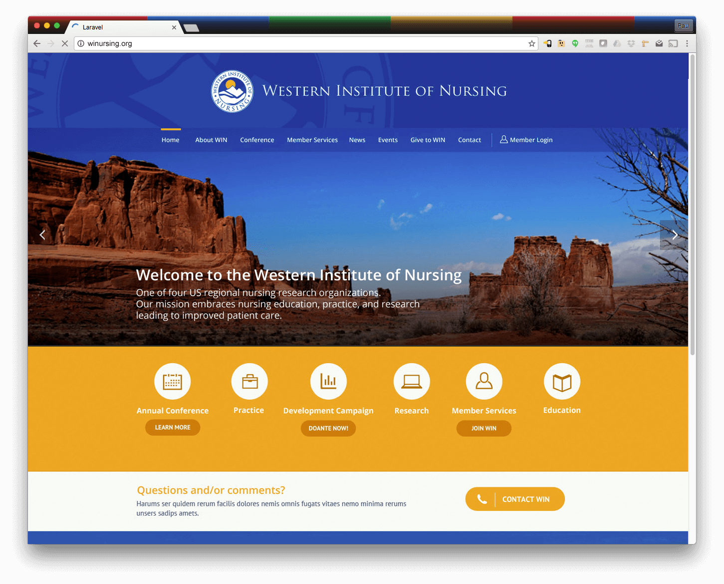 OHSU / Western Institute of Nursing Website